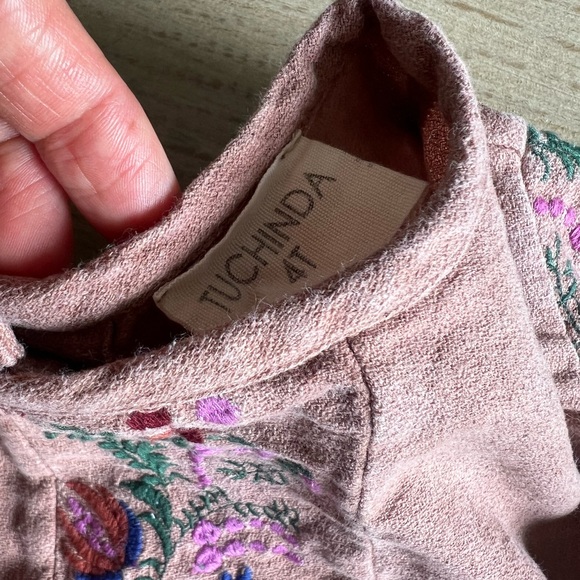 Tuchinda Embroidered Long Sleeve Blouse Kids Size 4 - Picture 5 of 9